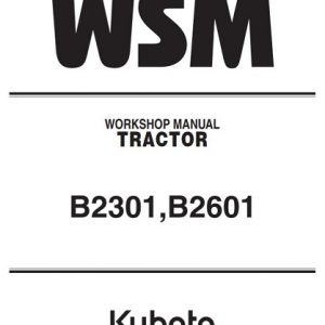 Kubota B2301,B2601 Service Manual