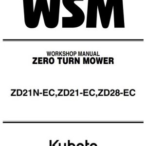 Kubota ZD28-EC Service Manual